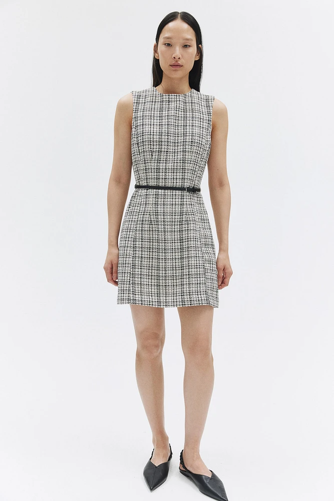 Belted Bouclé Dress