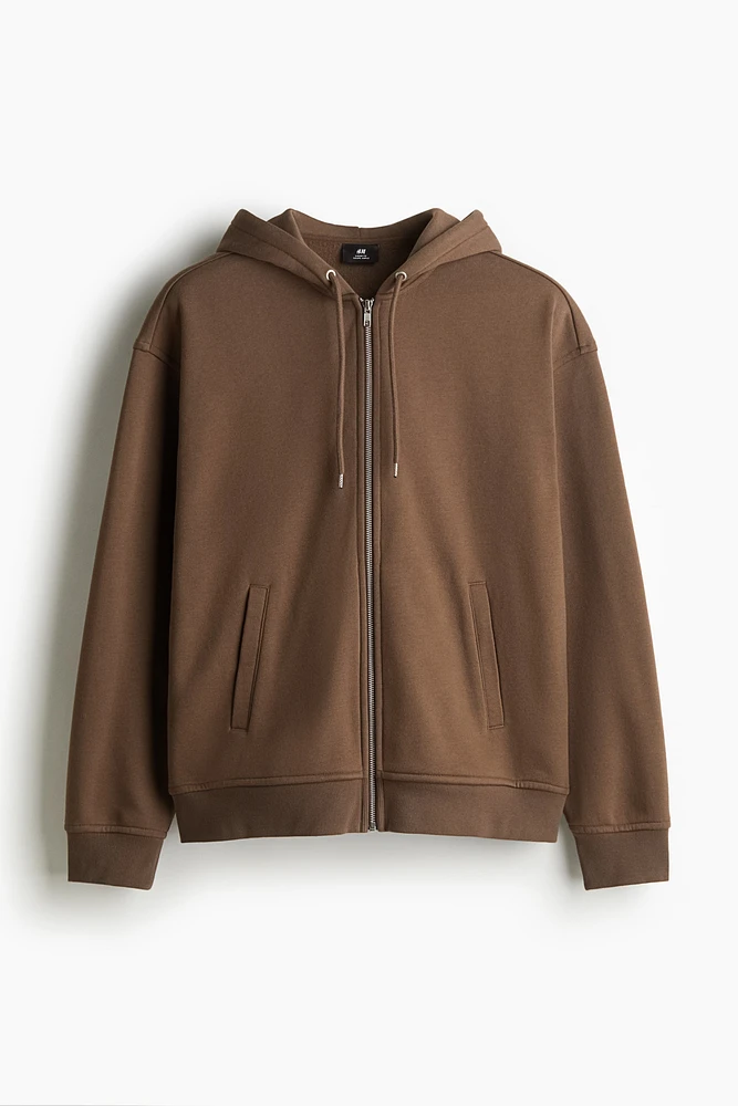 Veste à glissière Coupe Flottante avec capuchon