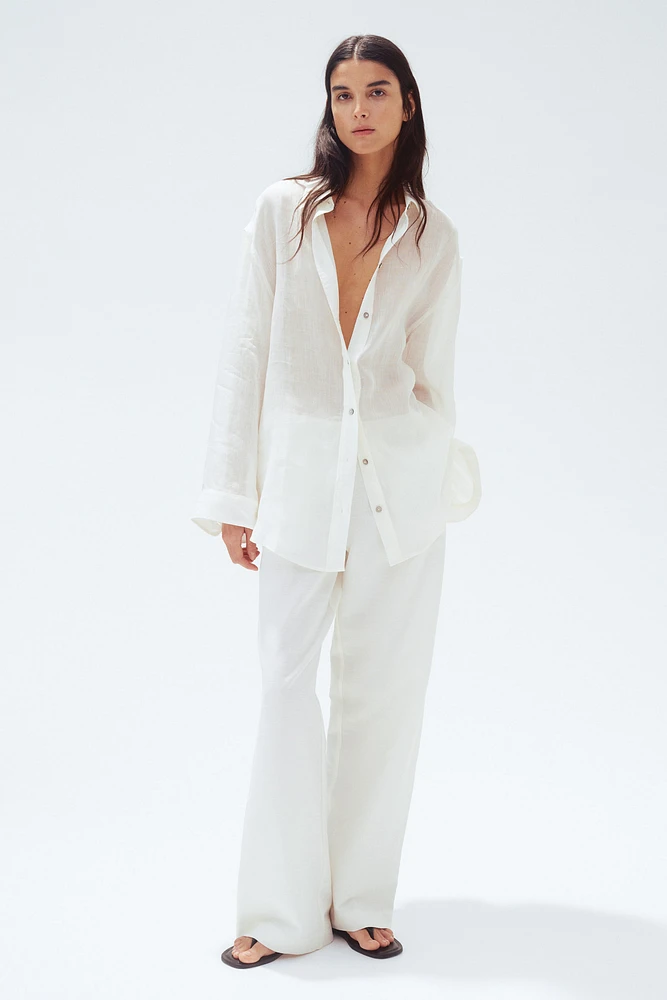 Chemise grande taille en ramie