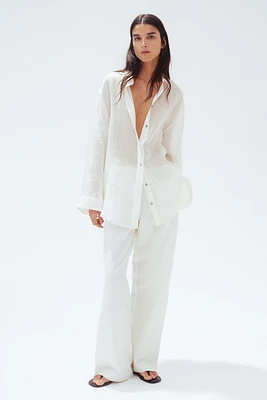 Chemise grande taille en ramie