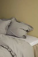 Ruffle-trimmed Twin Duvet Cover Set