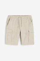 Regular Fit Twill Cargo Shorts