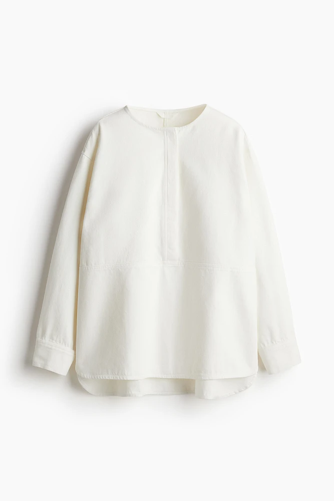 Blouse à enfiler en sergé