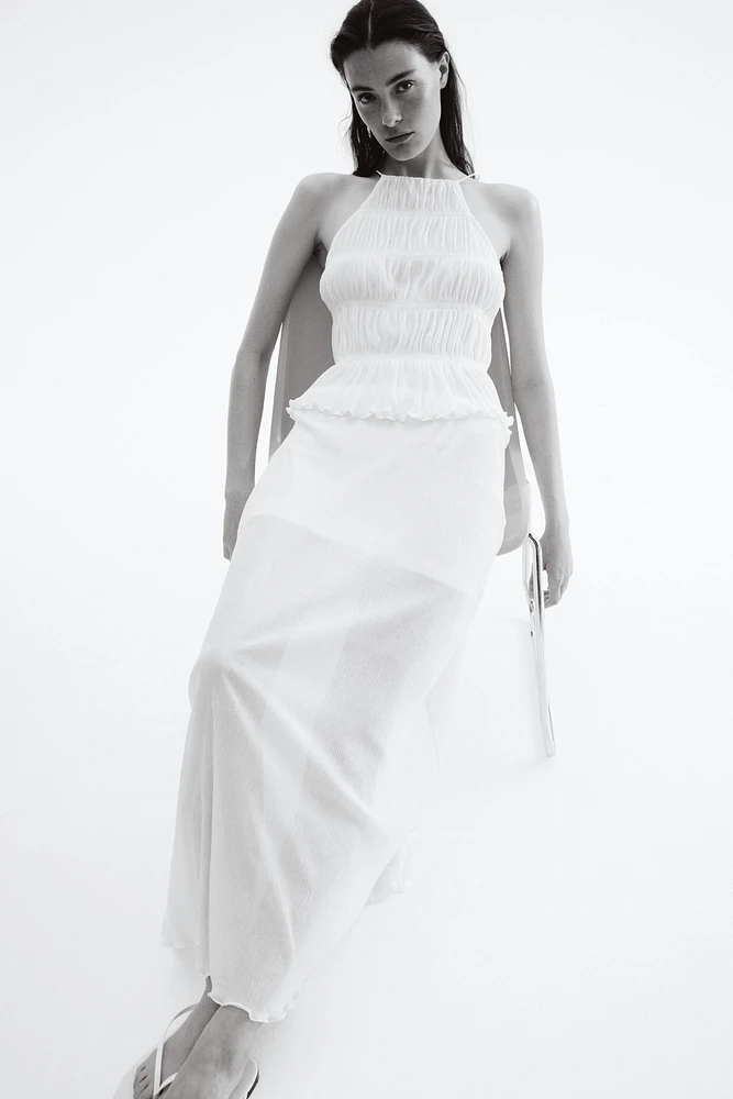 Plissé Maxi Skirt