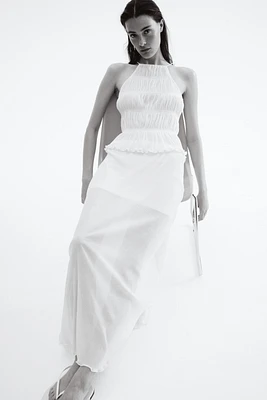 Plissé Maxi Skirt