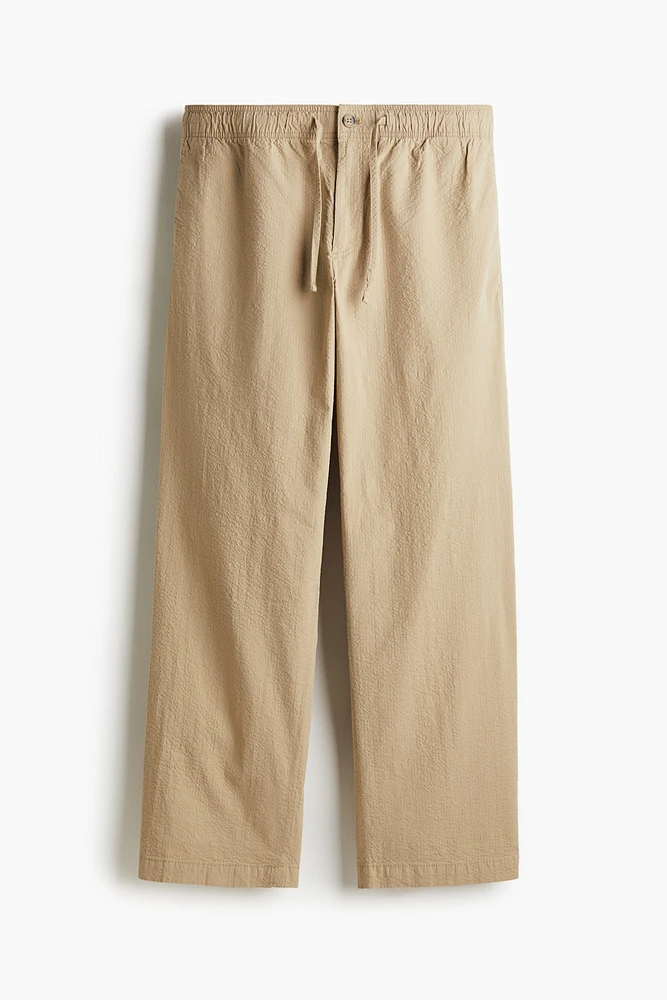 Relaxed-Fit Seersucker Pants