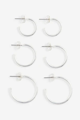 3 Pairs Hoop Earrings