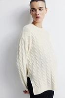 MAMA Cable-Knit Sweater