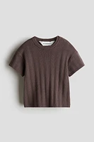 Rib-Knit T-Shirt