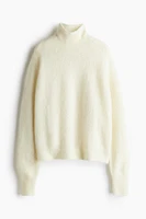 Mohair-Blend Mock Turtleneck Sweater