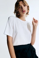 Embroidered Viscose T-shirt