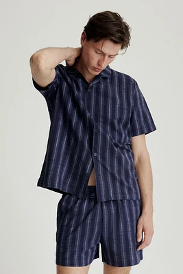 Cotton Pajama Shirt and Shorts