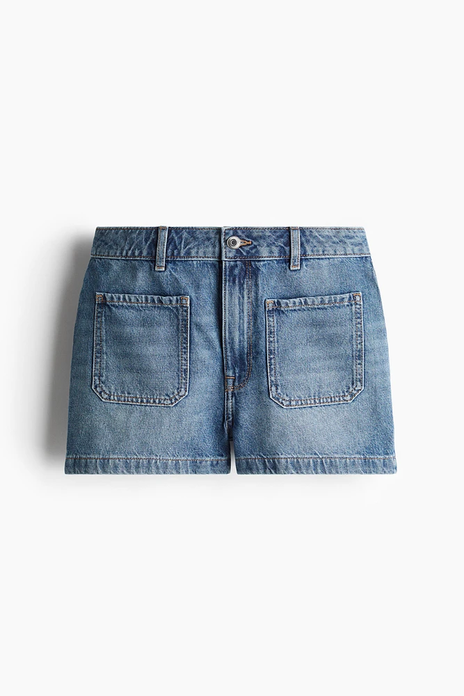 High-Rise Denim Shorts