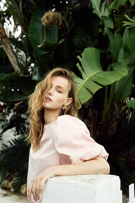 Puff-Sleeved Blouse