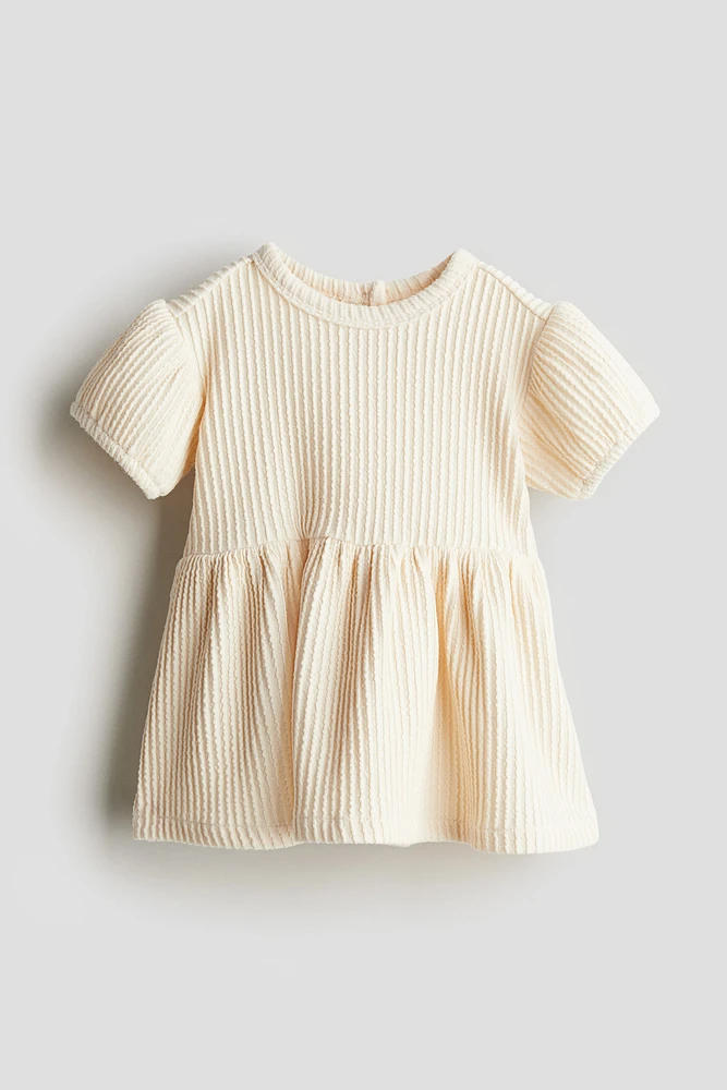 Structure-ribbed Jersey Dress