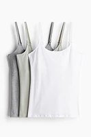 MAMA Lot de 3 hauts d'allaitement bretelles fines