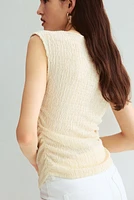 Textured jersey top