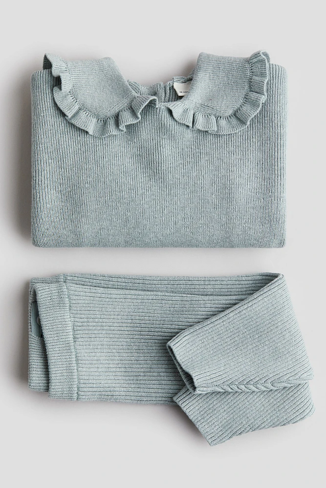 2-piece Rib-Knit Cotton Set