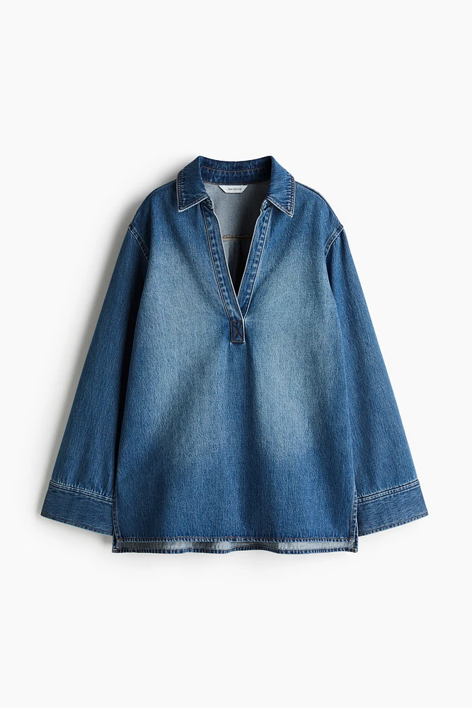 Denim Pullover Shirt