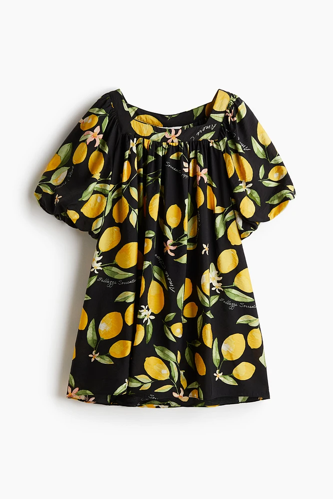 Robe tunique à manches ballon