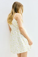 Tie-Detail Poplin Dress
