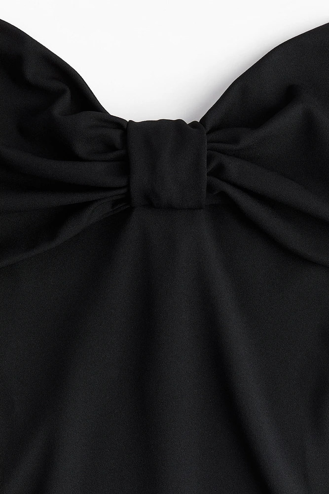 MAMA Bow-Detail Off-the-Shoulder Dress