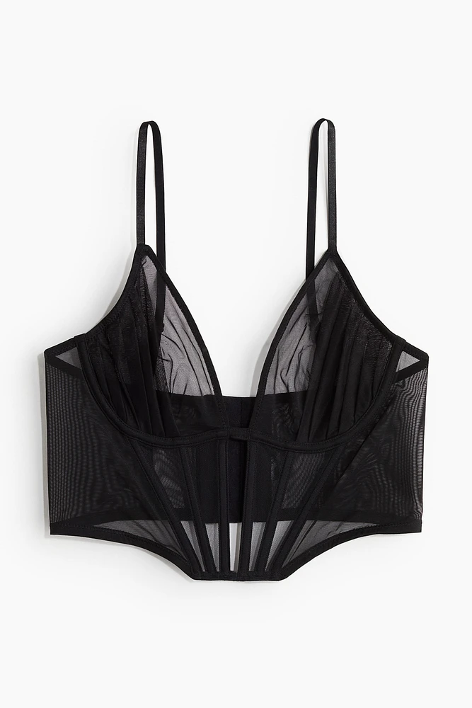 Non-padded Mesh Bustier