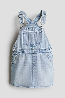 Denim dungaree dress