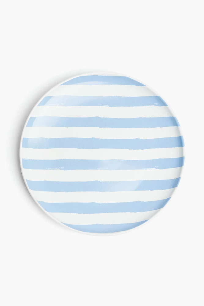 Striped Porcelain Appetizer Plate