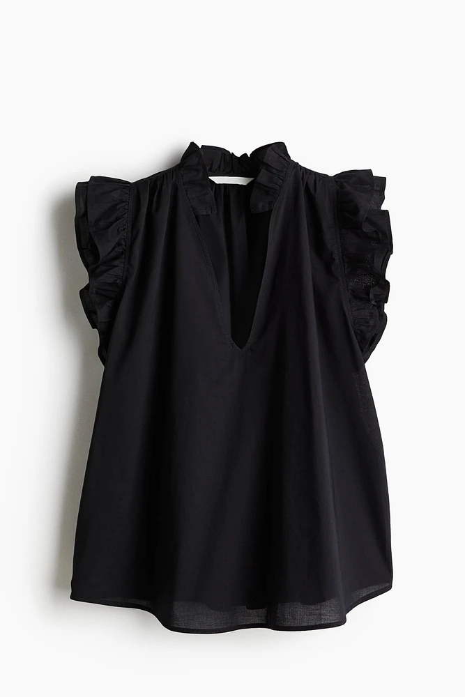 Ruffle-Trimmed Blouse