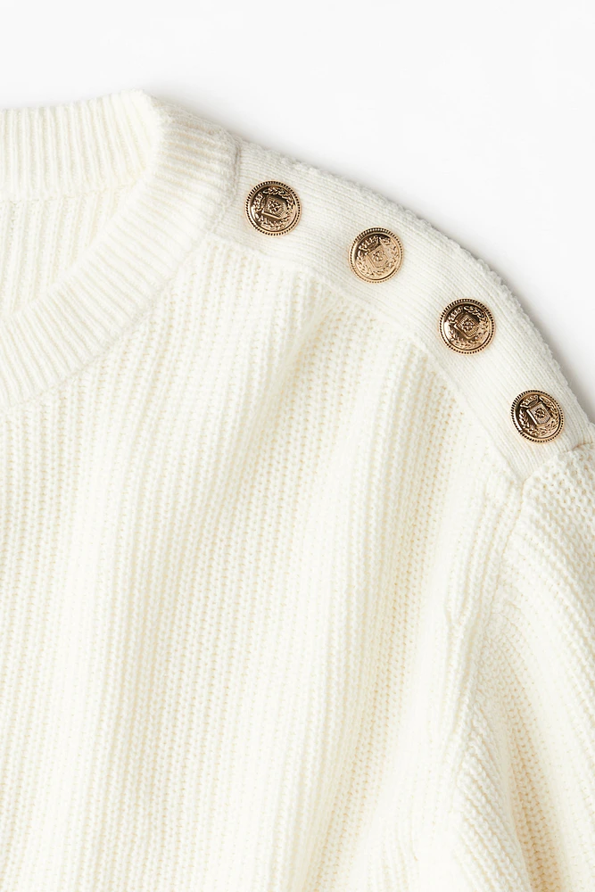 Button-Detail Sweater