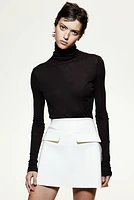 Pima Cotton Turtleneck Top