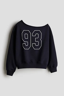 Oversized One-Shoulder Sweatshirt
