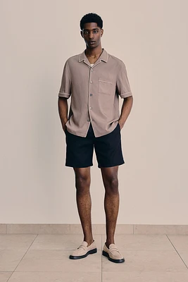 Regular Fit Linen Shorts