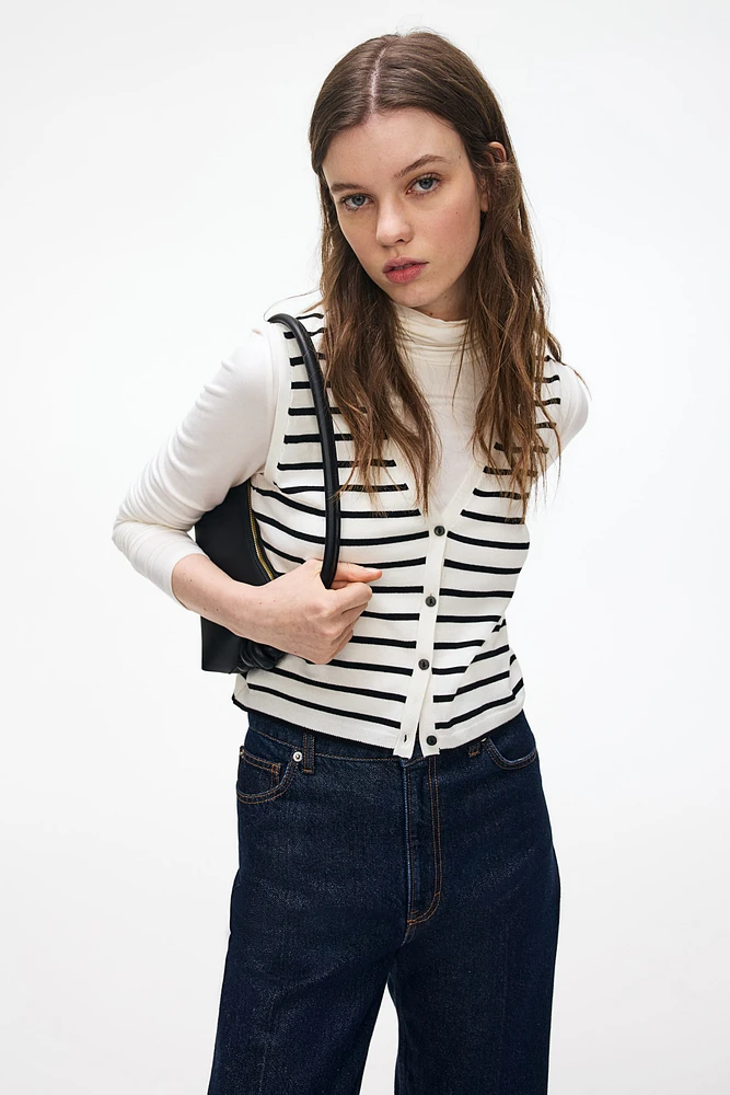 Button-front Sweater Vest
