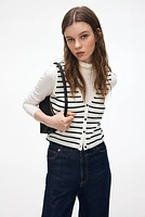 Button-front Sweater Vest