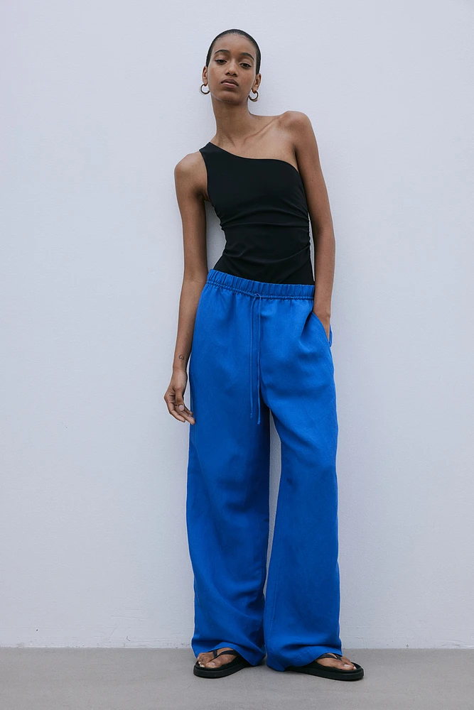 Linen-blend Pull-on Pants