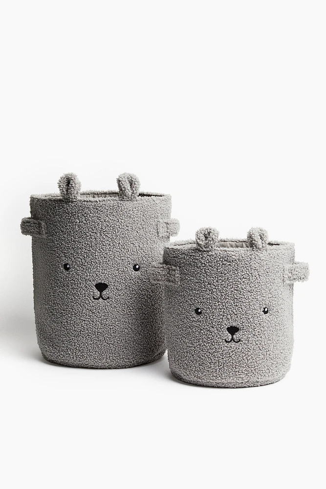 Small Teddy Fleece Storage Basket