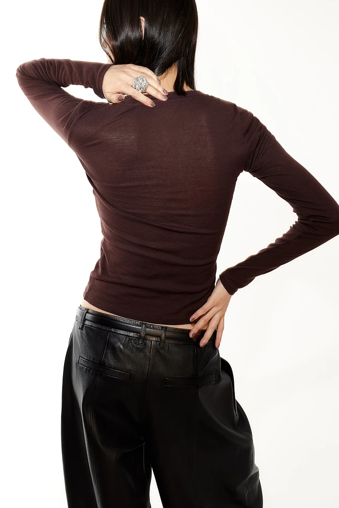 Long-sleeved Jersey Top