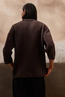 Loose-Fit Sheer Polo Shirt