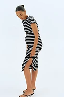 Robe T-shirt MAMA côtelée