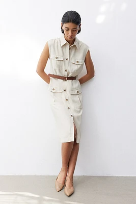 Robe cargo avec ceinture