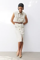 Belted Cargo Dress