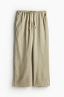 Linen-blend Pull-on Pants