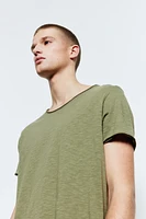 Roll-edge T-shirt