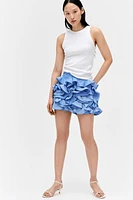 Ruffled mini skirt