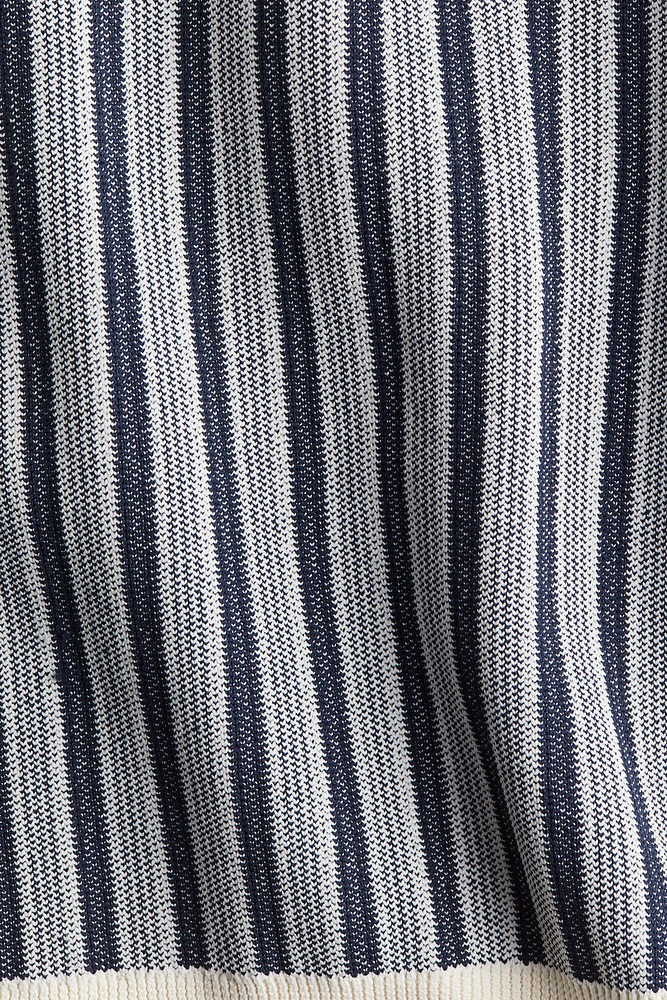 Rib-Knit Polo Shirt