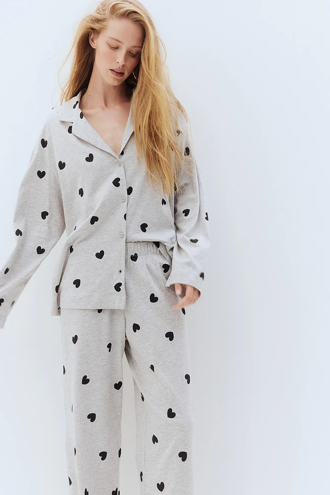 Patterned Jersey Pajamas