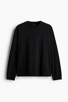 Loose-Fit Long-Sleeved Jersey Shirt