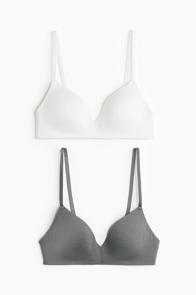 Lot de 2 soutiens-gorge rembourrés en coton